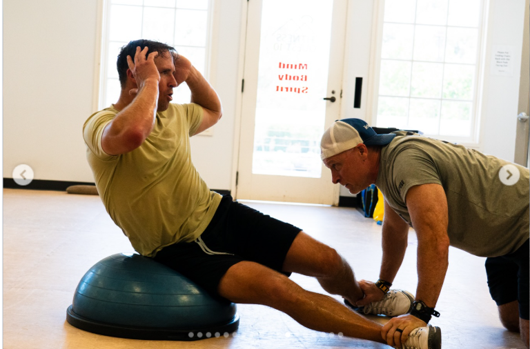 Drew Brees training with Todd Durkin